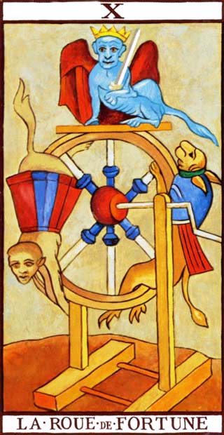 La Roue, arcane majeur du tarot de marseille, par l'institut de voyance du net