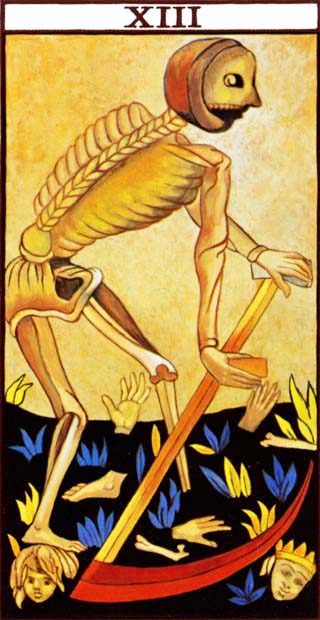La Mort, l'arcane sans nom, arcane majeur du tarot de marseille, par l'institut de voyance du net