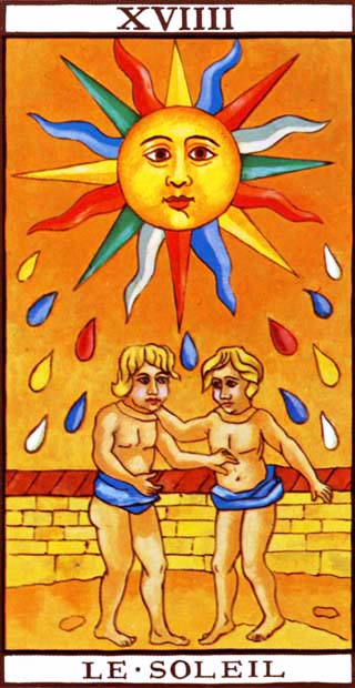 Le Soleil, arcane majeur du tarot de marseille, par l'institut de voyance du net