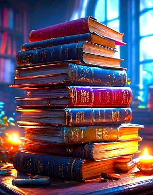 pile de livre de magie blanche