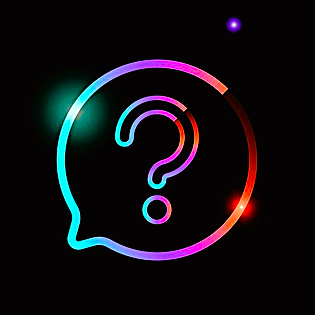 point d'interrogation dans une bulle de dialogue colorée